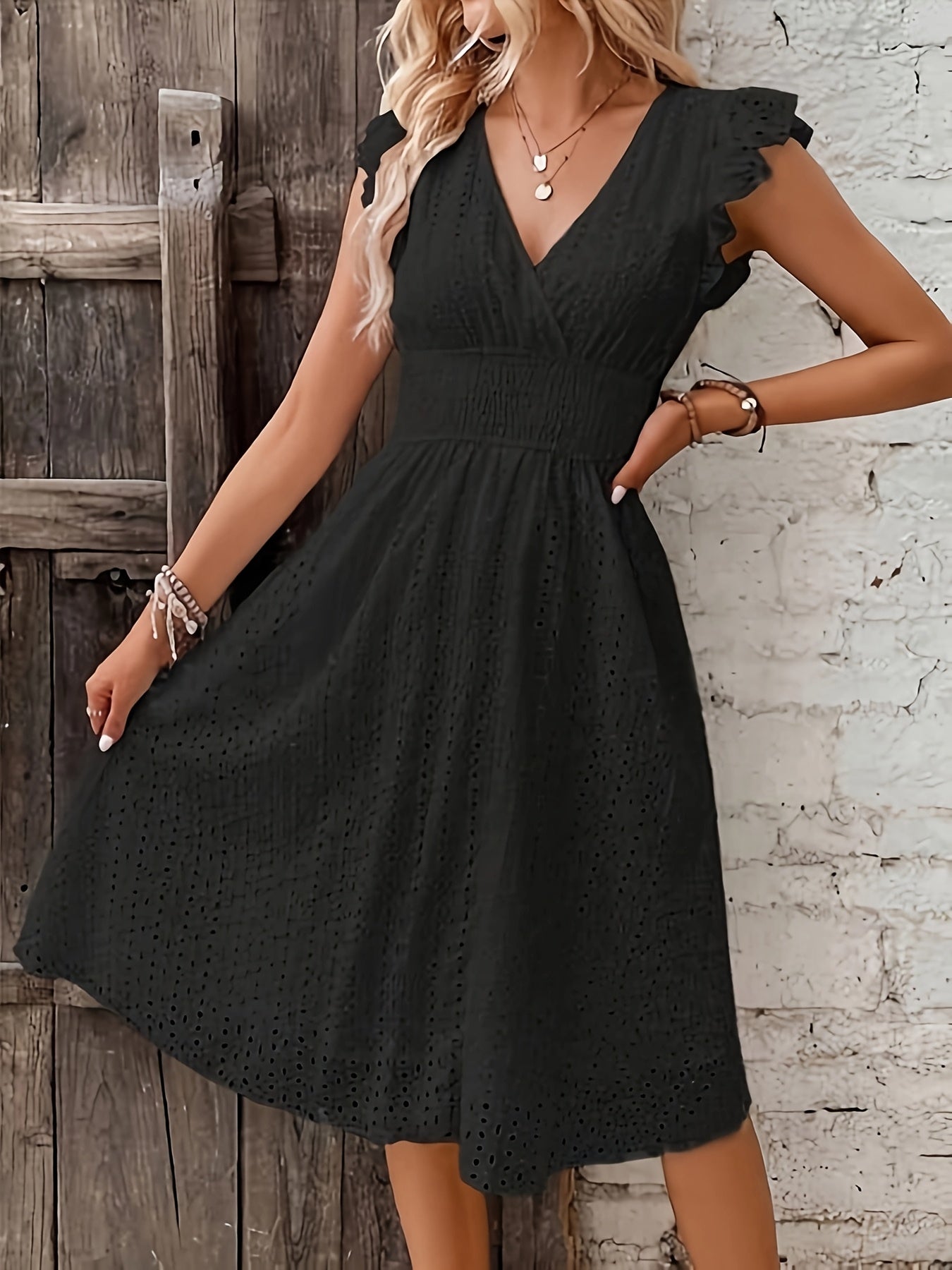Darianne - Robe Portefeuille Élégante à Taille Froncée pour un Look Printanier et Estival