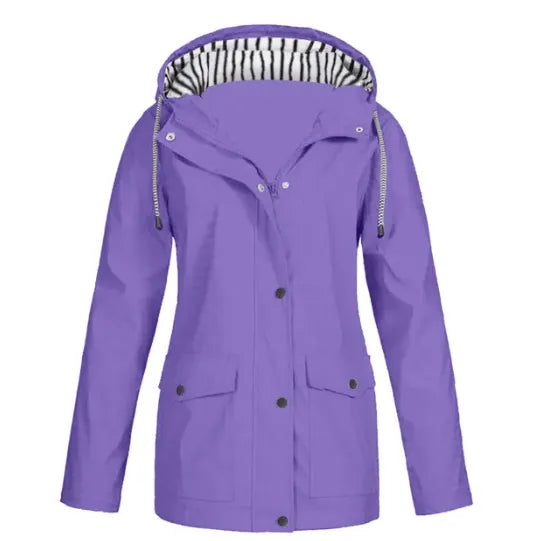 Marjolaine - Veste femme imperméable à capuche avec poches pratiques