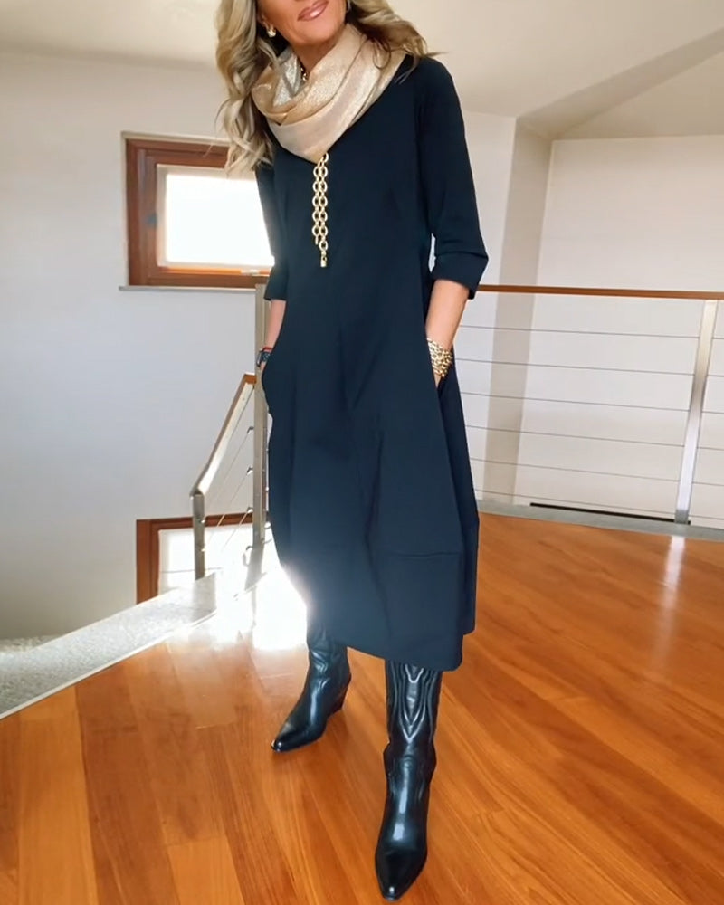 Inès - Robe Maxi Vintage Élégante et Confortable