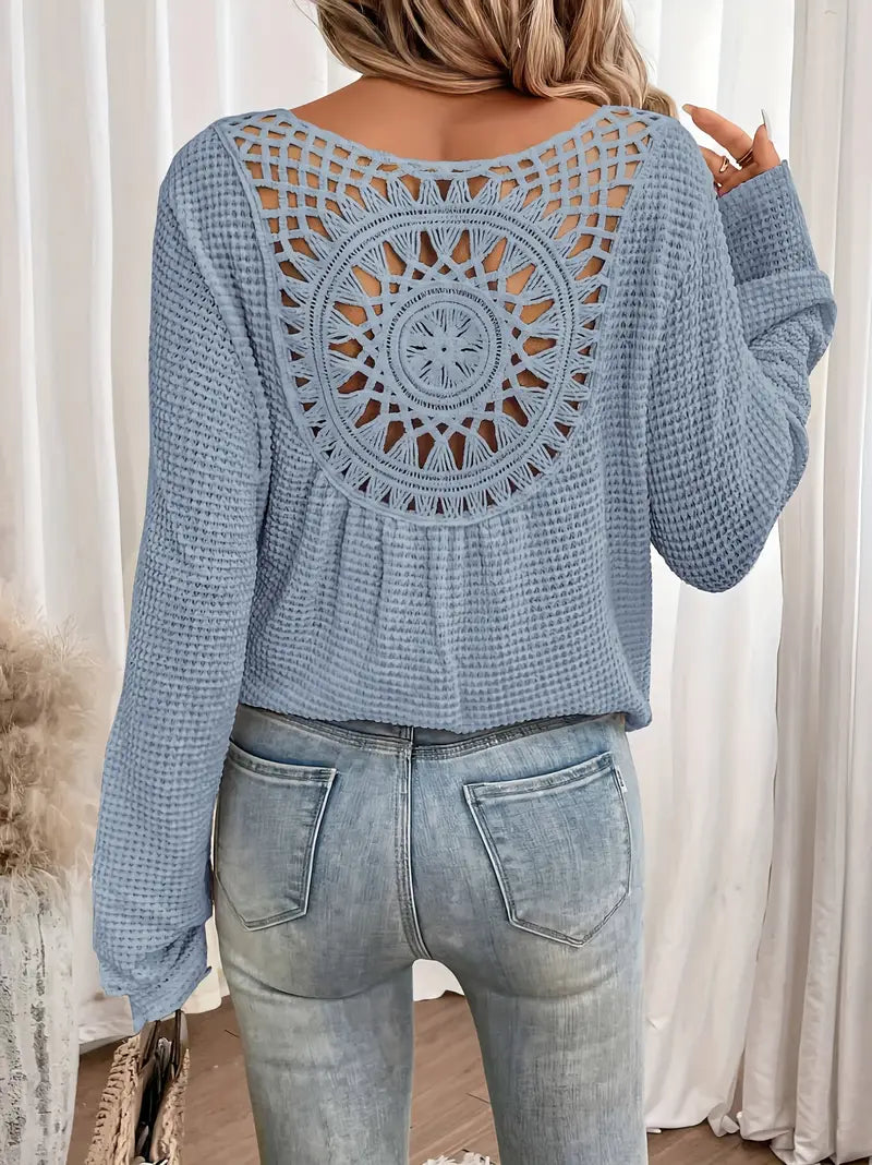 Belen - Blouse élégante de style Ibiza avec décolleté en V