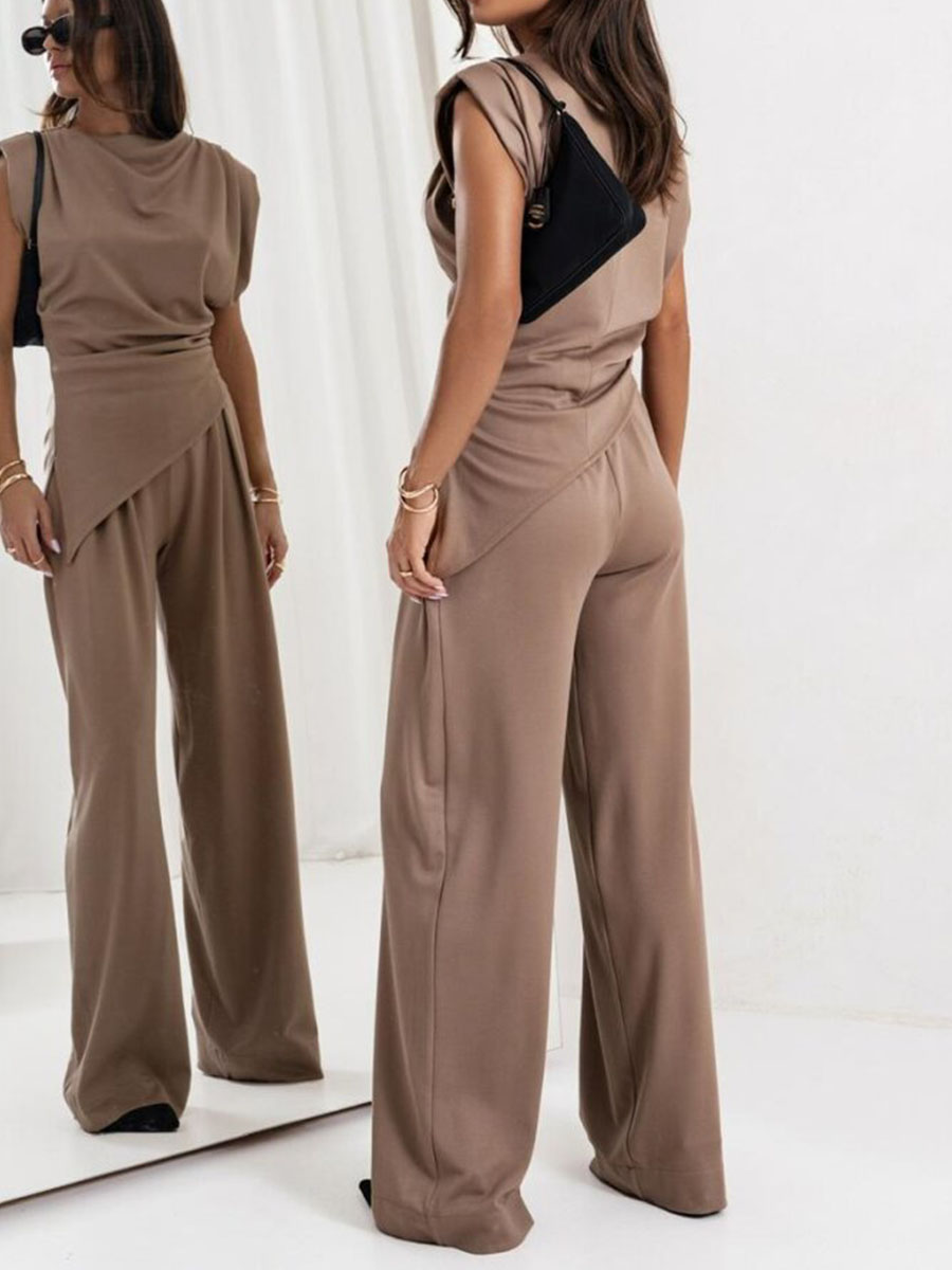 Faylira - Ensemble élégant sans manches top et pantalon