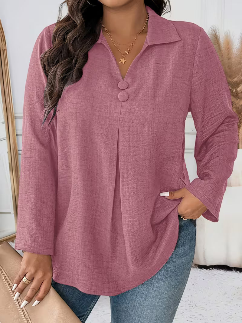 Elmyra - Chemise Fluide Boutonnée Élégante