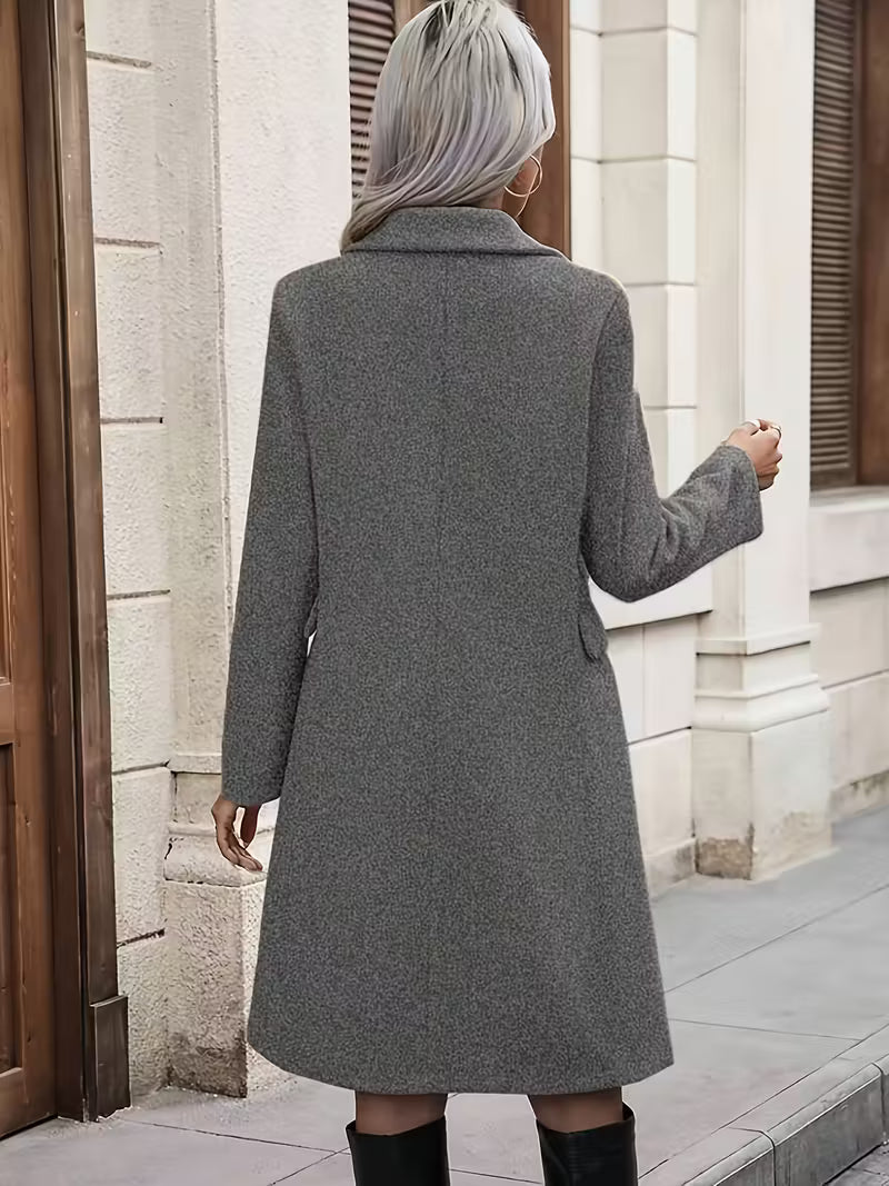 Quinella - Trench-coat femme uni à double boutonnage