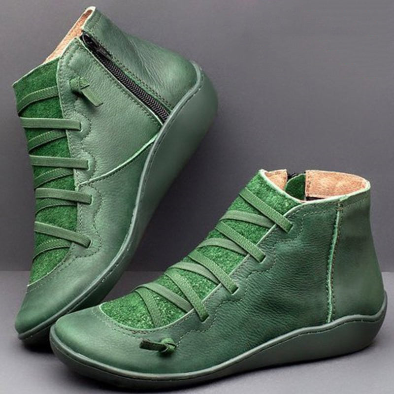 Rosalee - Bottes en cuir confortables avec soutien de voûte