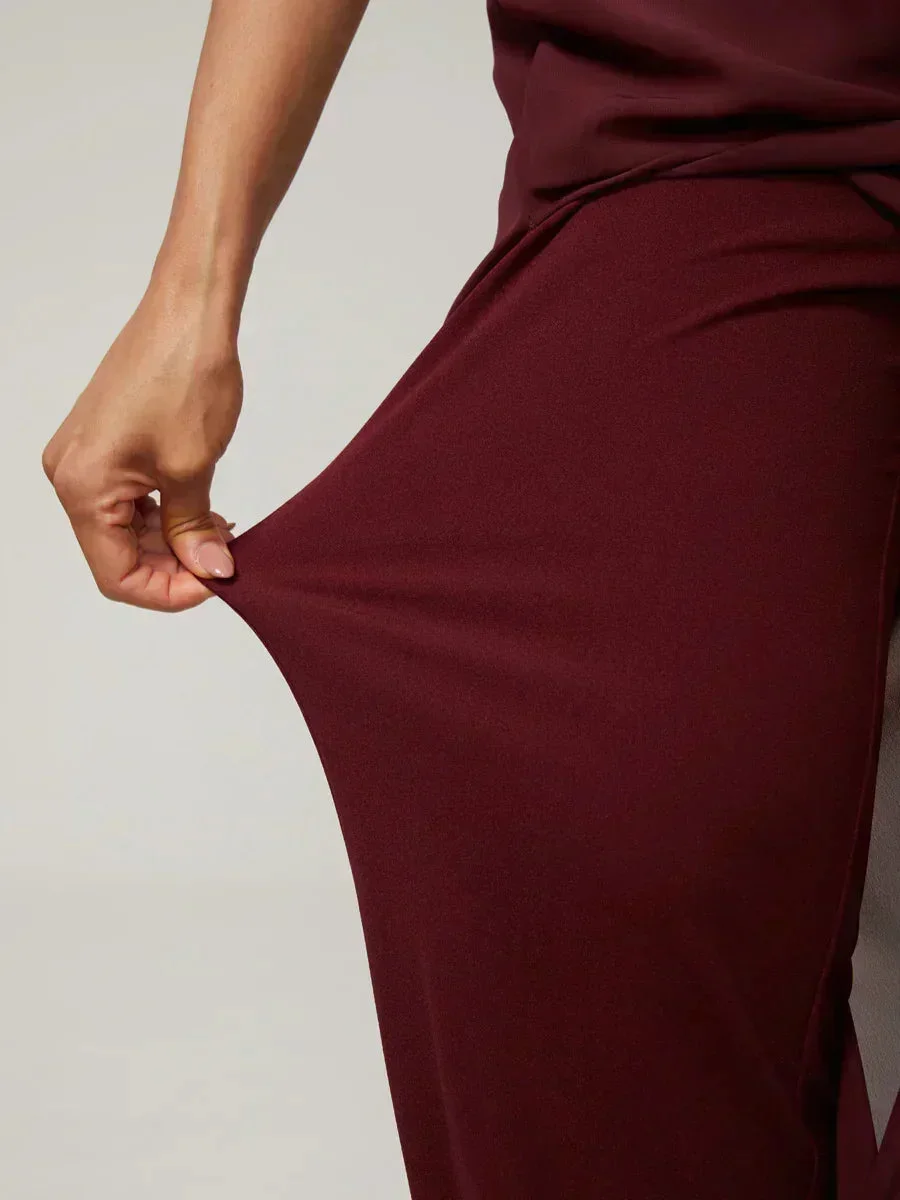 Marilivra - Pantalon À Jambes Droites Avec Fente En Chiffon