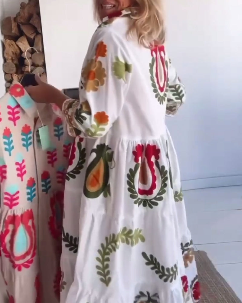Gracina - Robe Imprimé Floral Graphique