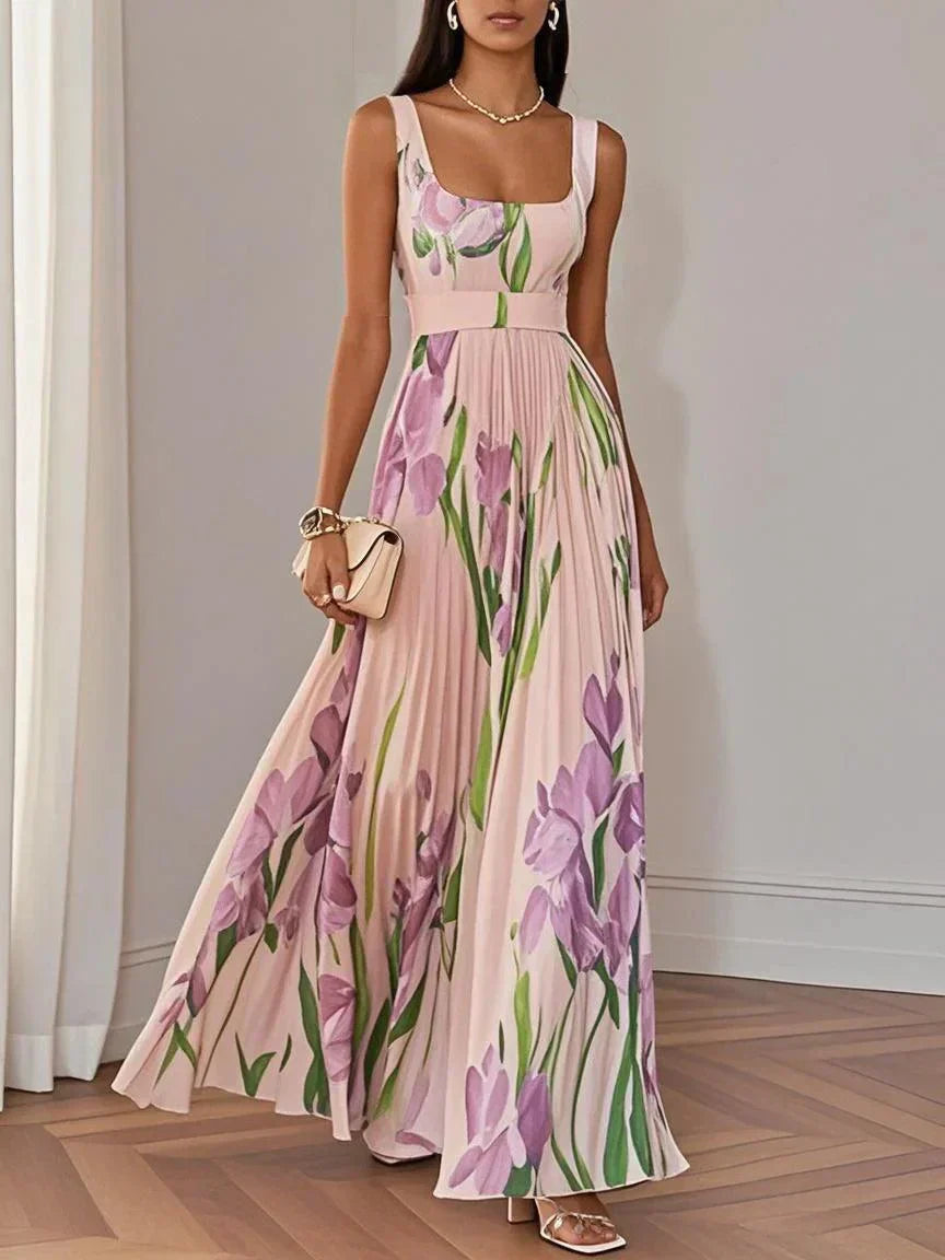 Roselitha - Robe Maxi Florale Élégante