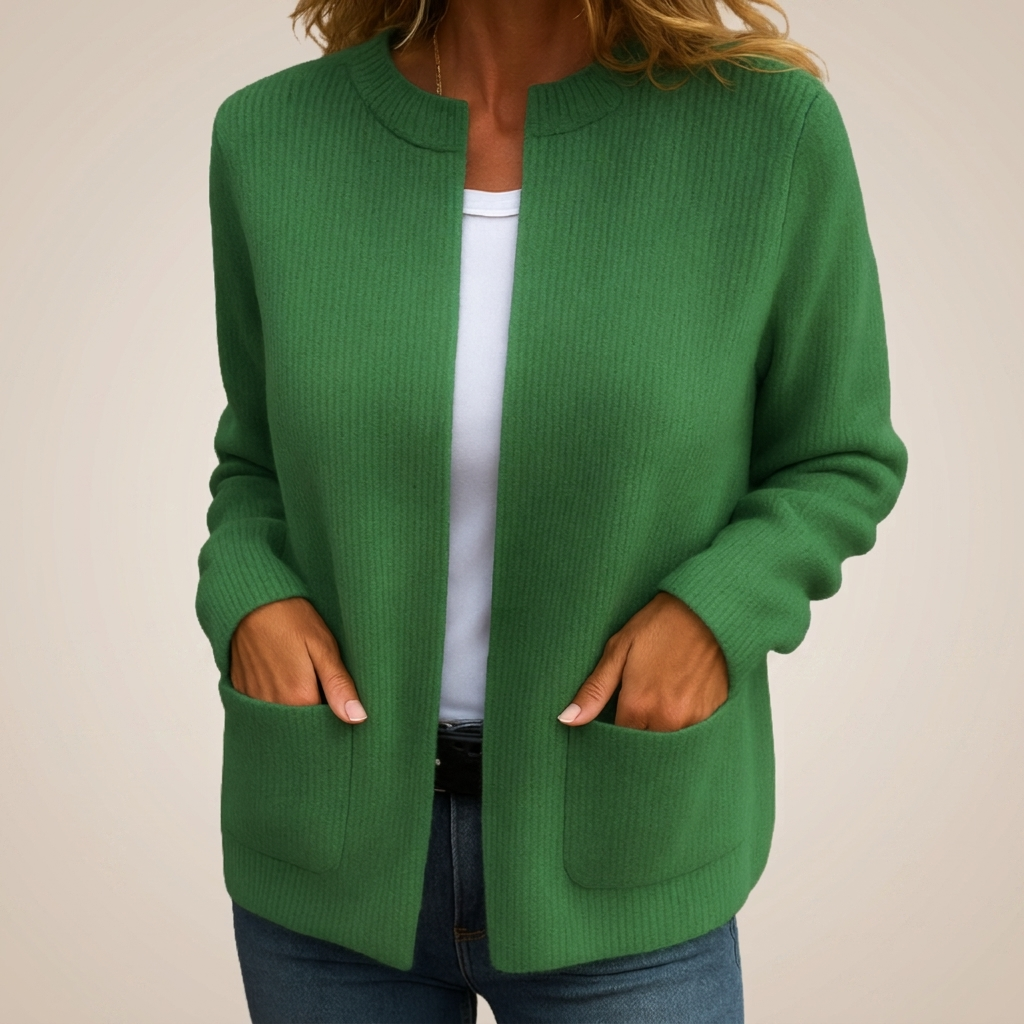 Fenne - Gilet femme en tricot doux avec fermeture zippée