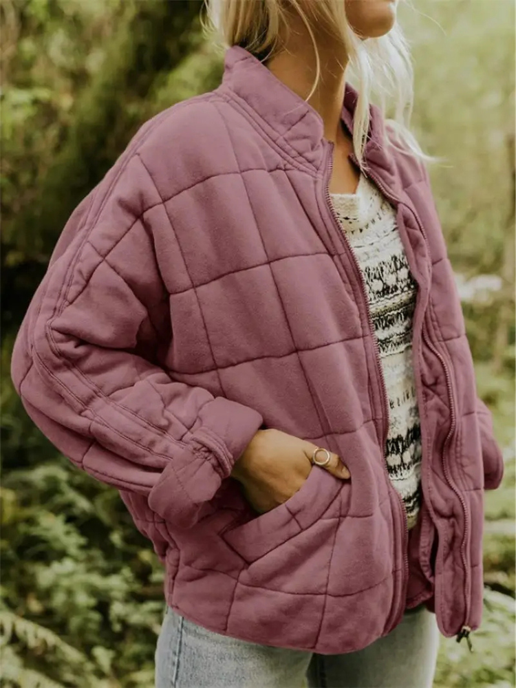 Jinthe - Women's quilted zip-up jacket with practical pockets