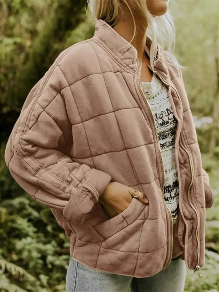 Jinthe - Women's quilted zip-up jacket with practical pockets