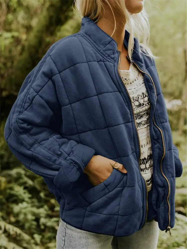 Jinthe - Women's quilted zip-up jacket with practical pockets