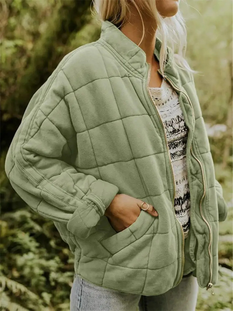 Jinthe - Women's quilted zip-up jacket with practical pockets