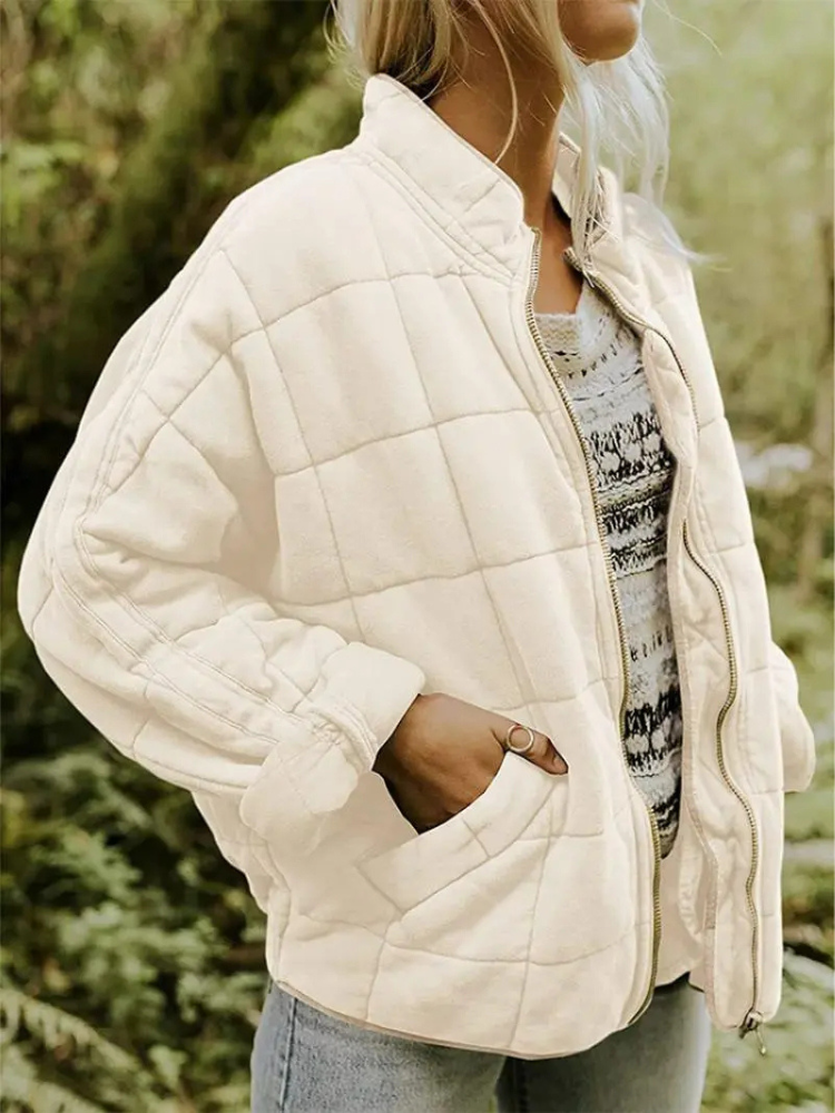Jinthe - Women's quilted zip-up jacket with practical pockets