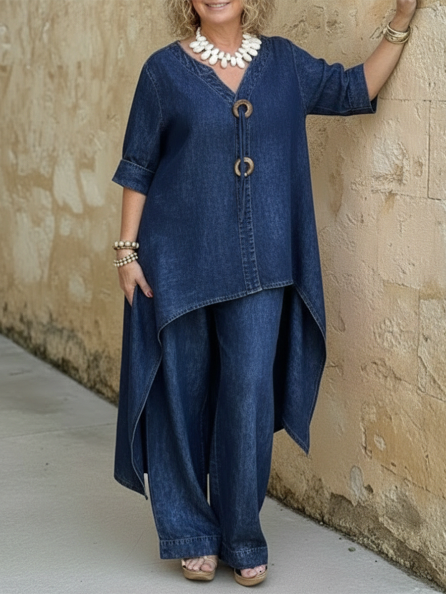 Rosellea - Ensemble Denim Fluide Femme