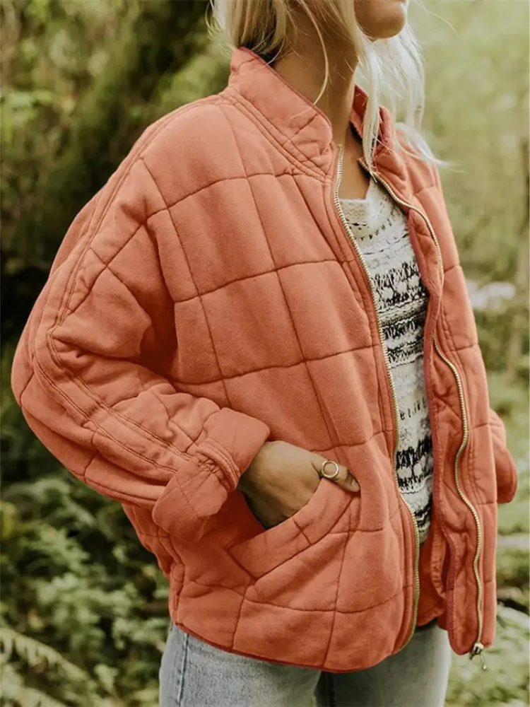 Jinthe - Women's quilted zip-up jacket with practical pockets