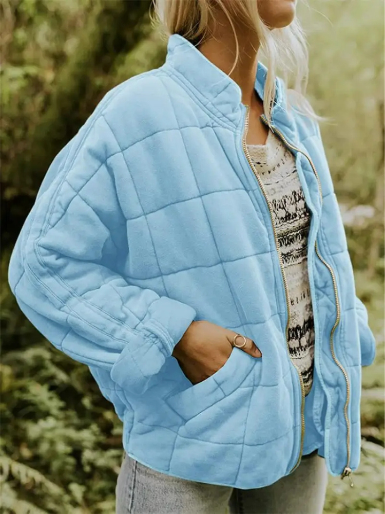 Jinthe - Women's quilted zip-up jacket with practical pockets