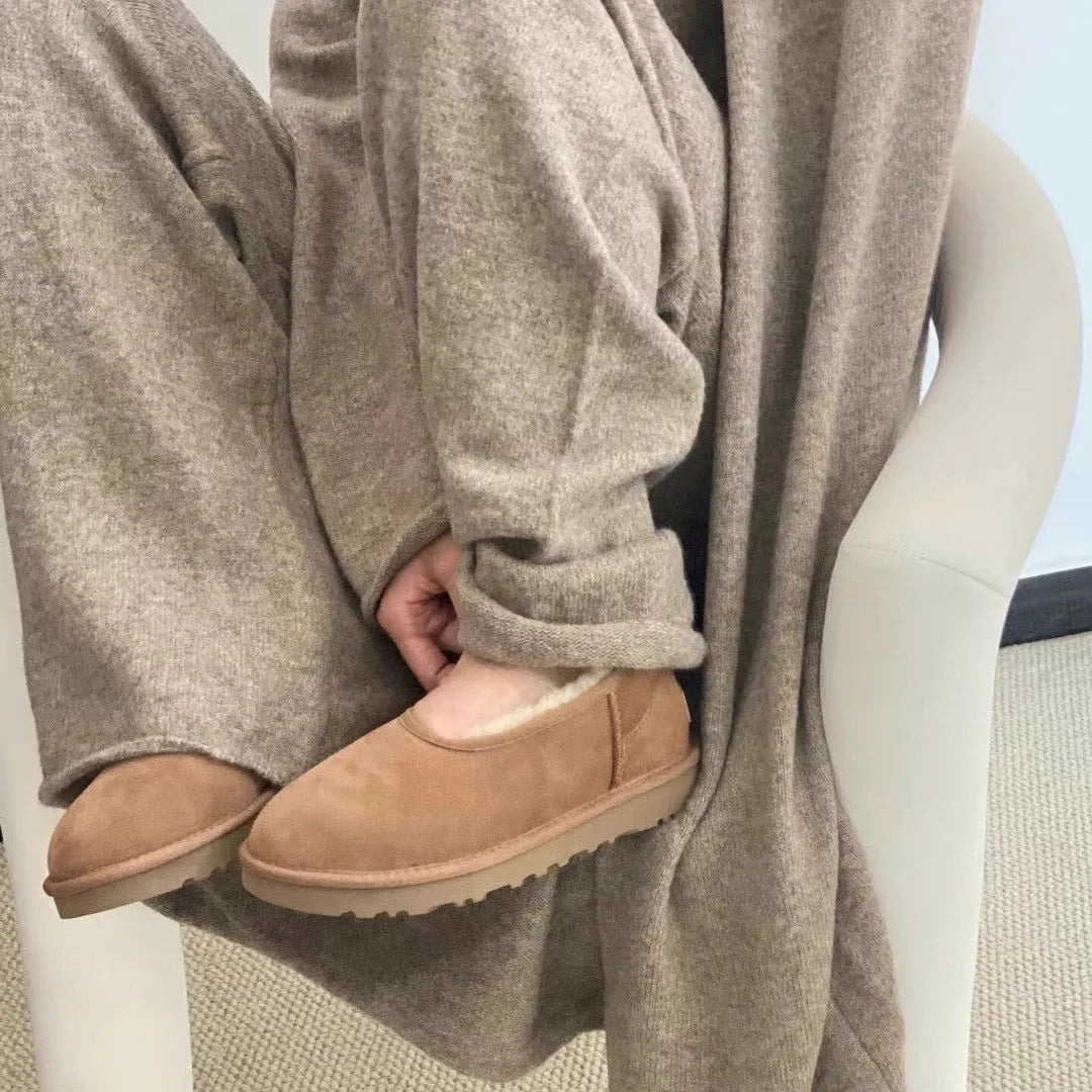 Berthe - Chaussures Douces et Chaudes en Fausse Fourrure pour Femme