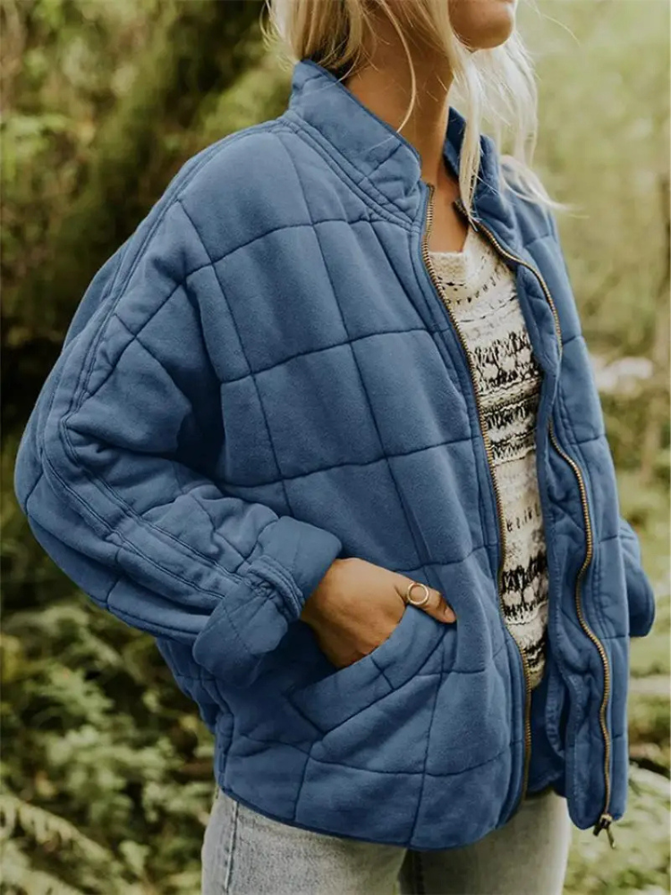 Jinthe - Women's quilted zip-up jacket with practical pockets