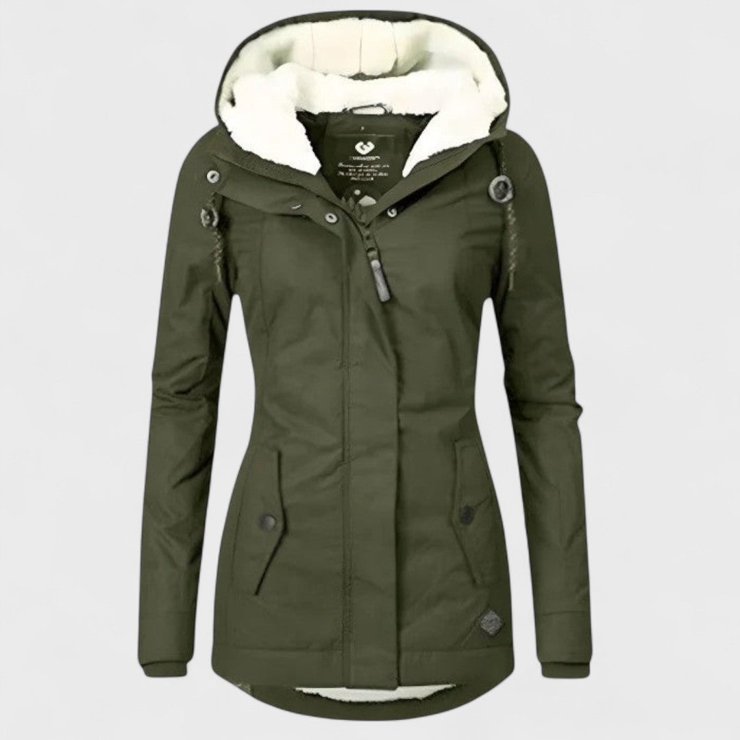 Dionellea™ - Veste d’hiver chaude et imperméable avec capuche pour femme – Qualité premium, coupe-vent et imperméable