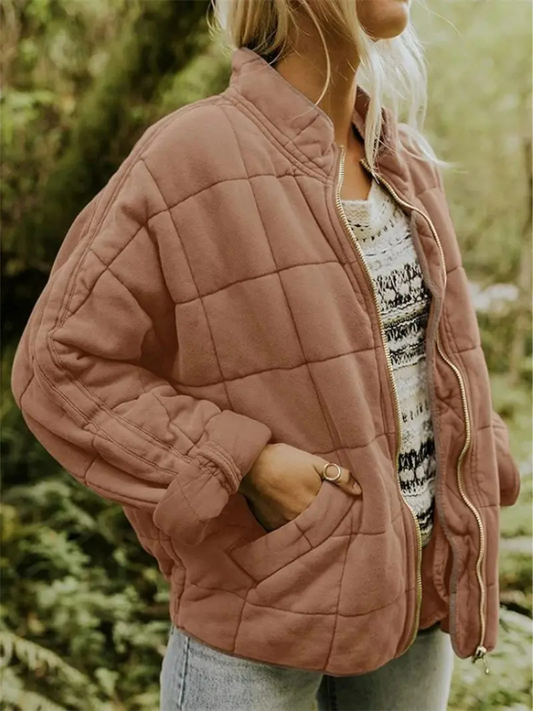 Jinthe - Women's quilted zip-up jacket with practical pockets