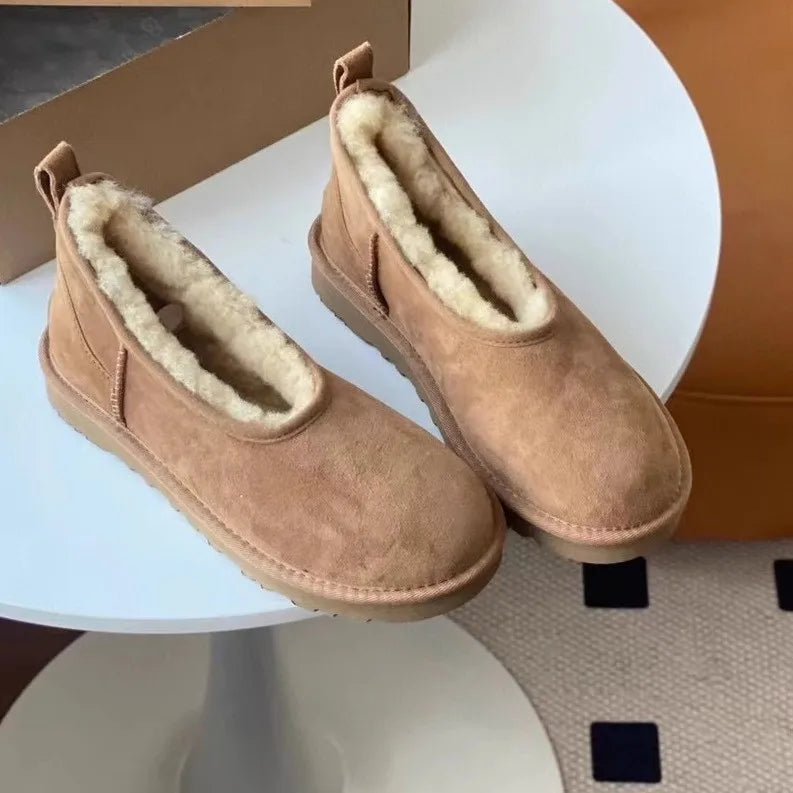 Berthe - Chaussures Douces et Chaudes en Fausse Fourrure pour Femme