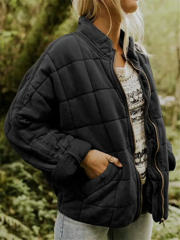 Jinthe - Women's quilted zip-up jacket with practical pockets