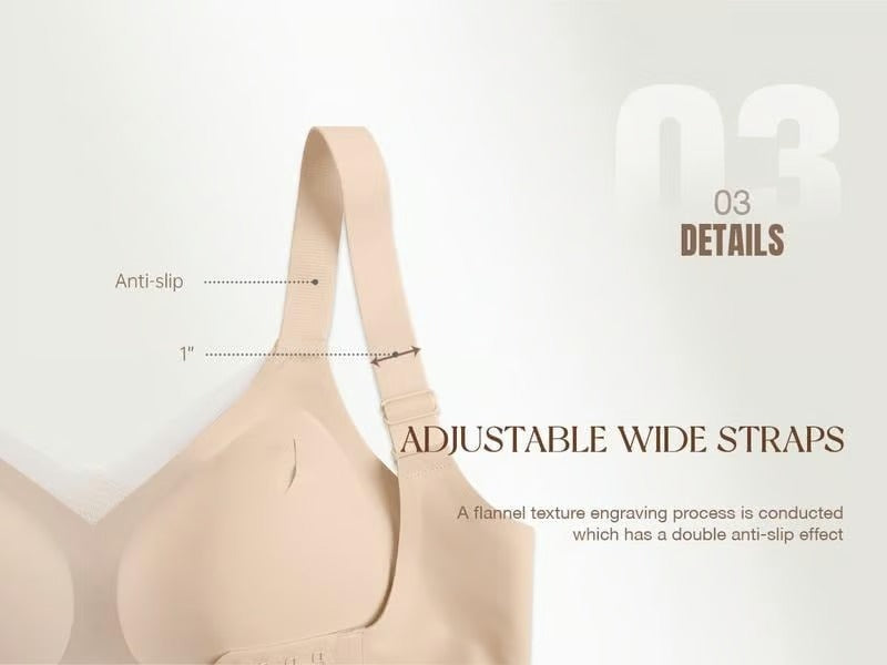 Kaelina - Soutien-gorge en mesh sans fil à col V croisé pour femmes