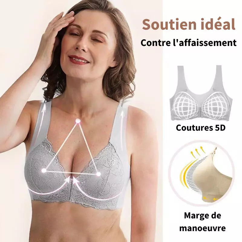 Cira - Soutien-gorge sans fil avec fermeture frontale (paquet de 3)