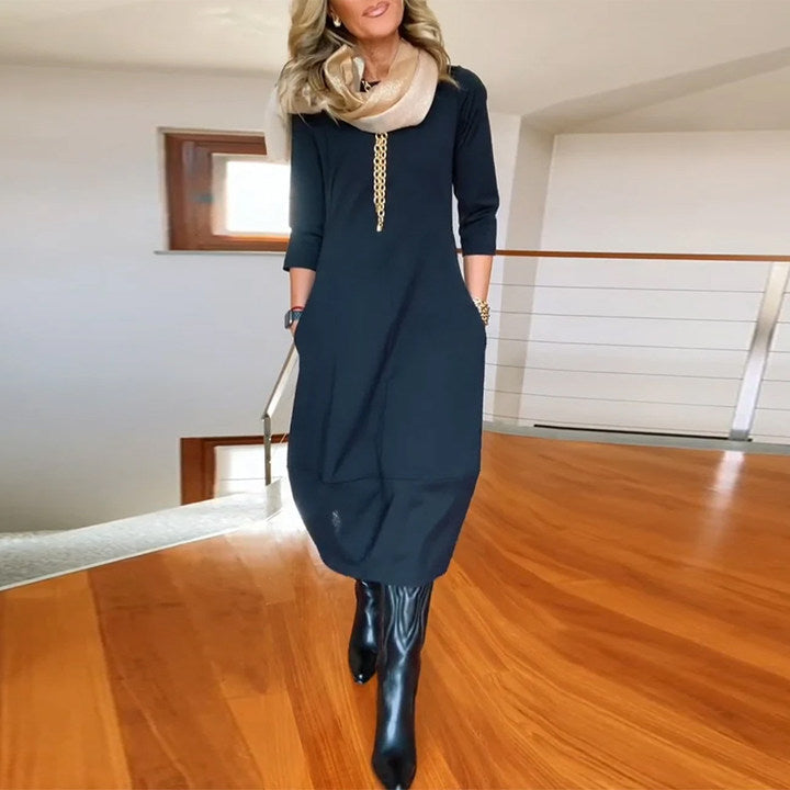 Inès - Robe Maxi Vintage Élégante et Confortable
