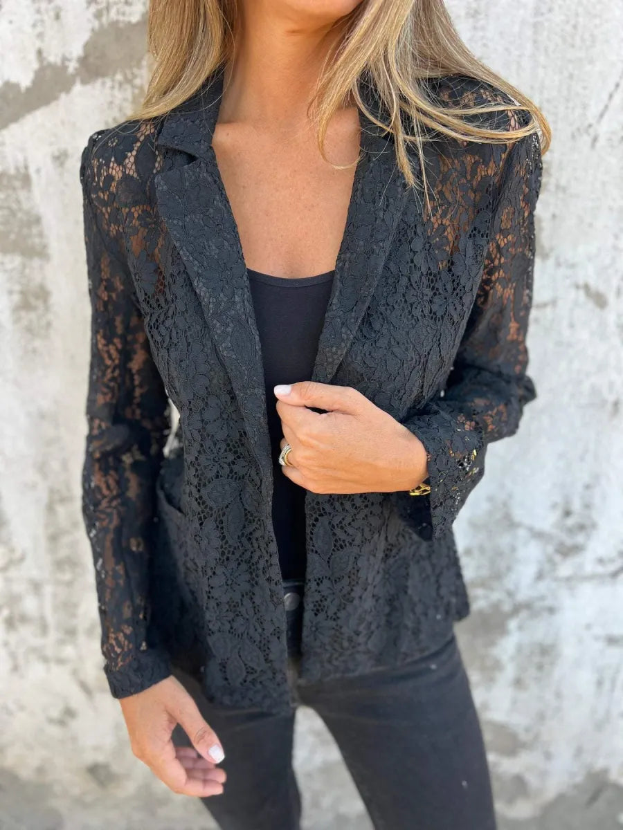 Félicie - Élégance en Dentelle Blazer Léger et Chic