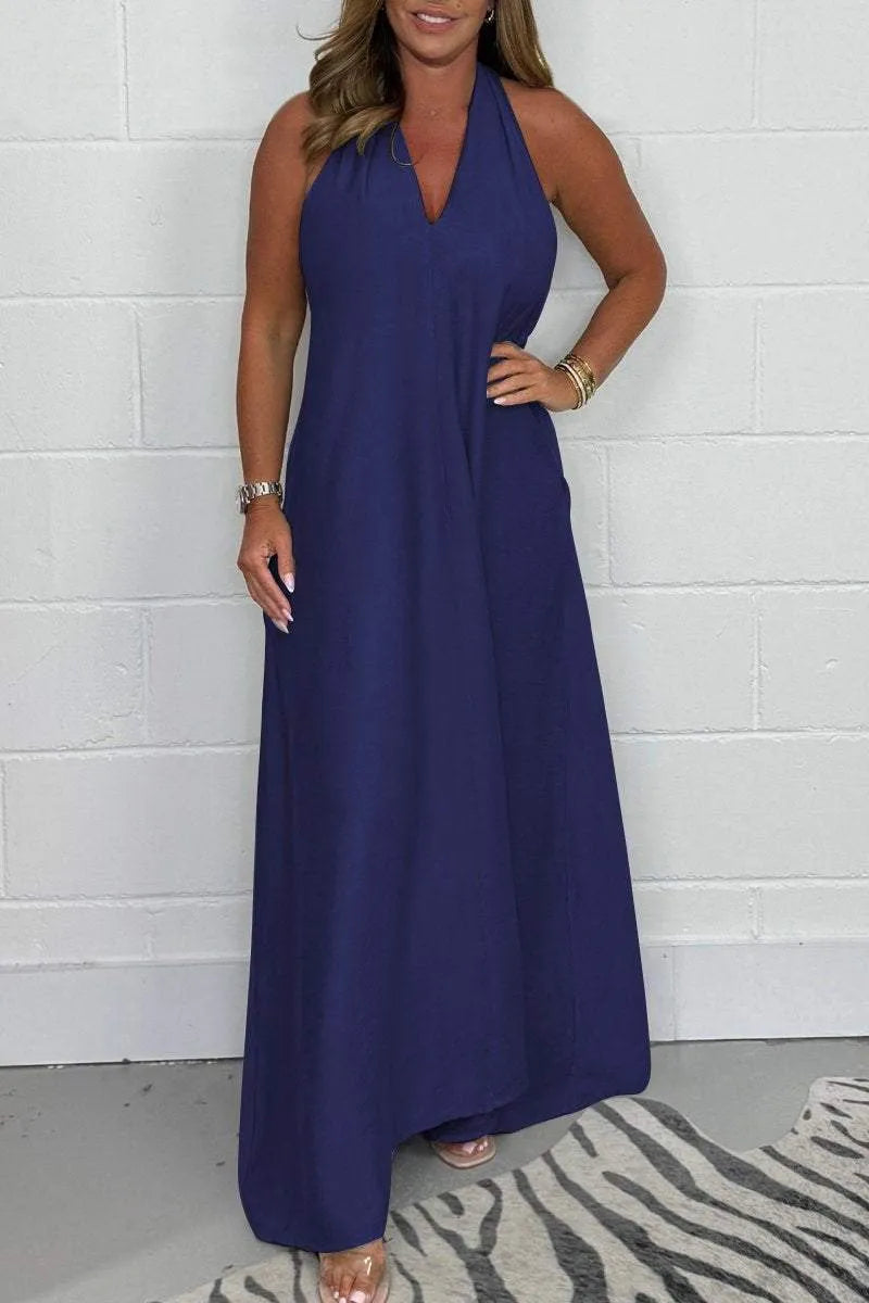 Serafina - Robe Maxi Flottante à Dos T pour Femmes