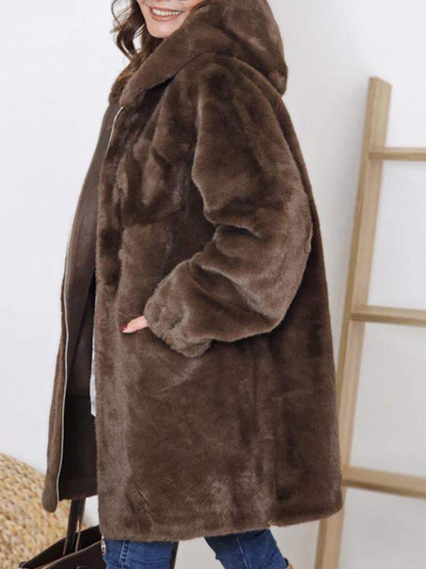 Frida - Veste à capuche en fourrure douce et confortable