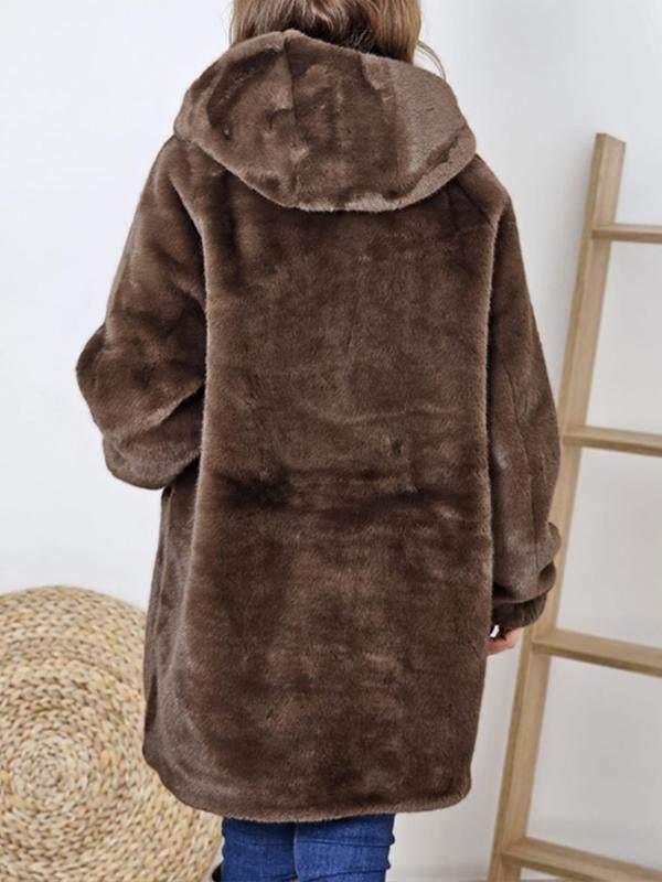 Frida - Veste à capuche en fourrure douce et confortable