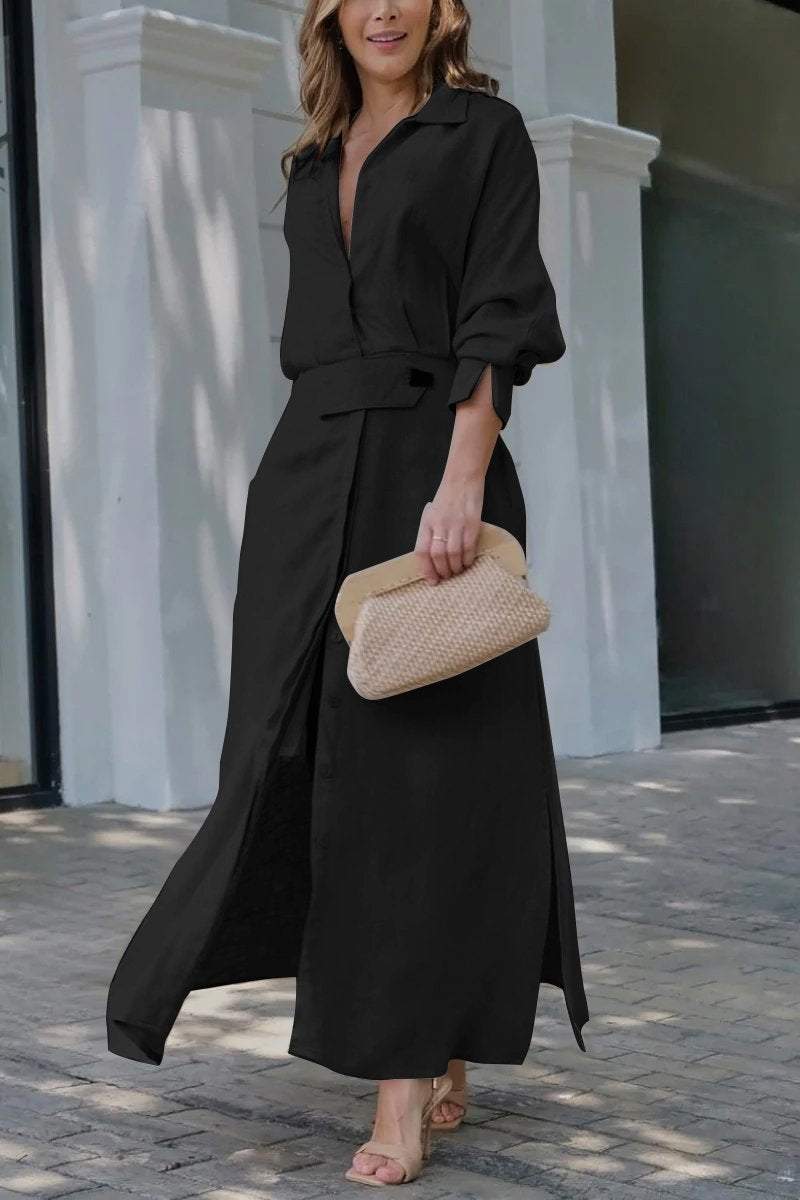 Arwen - Robe maxi avec décolleté en