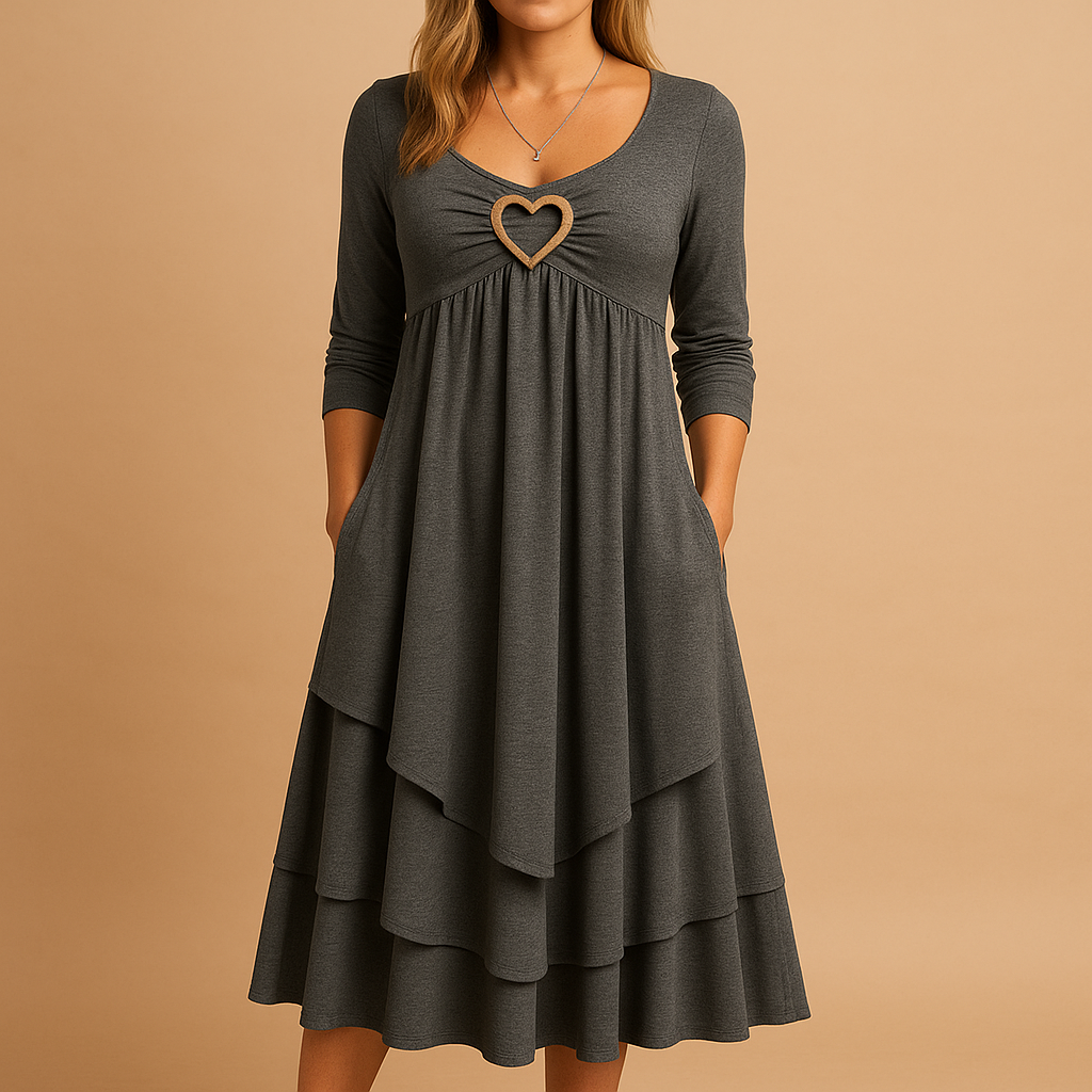Clara - Long A-Line Dress with Pockets for Women