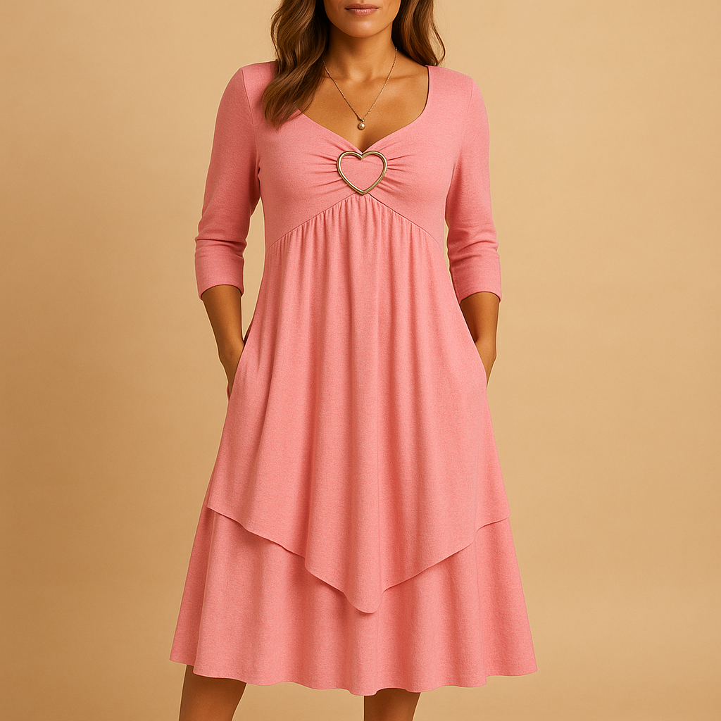 Clara - Long A-Line Dress with Pockets for Women