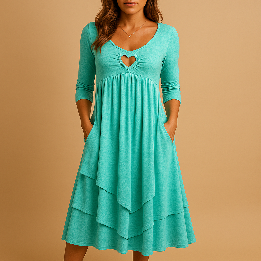 Clara - Long A-Line Dress with Pockets for Women
