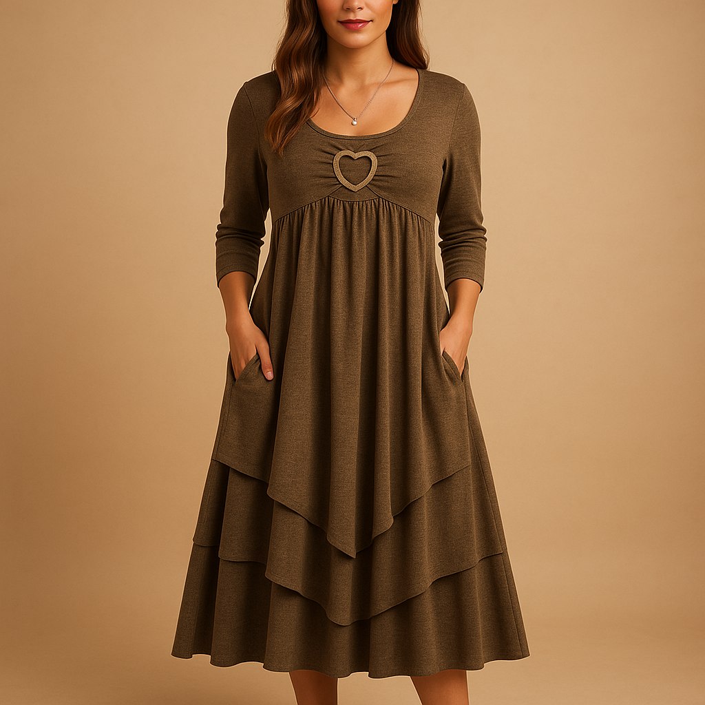 Clara - Long A-Line Dress with Pockets for Women
