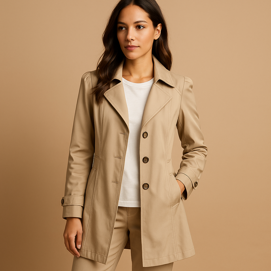Isla - Long Windproof Raincoat for Women