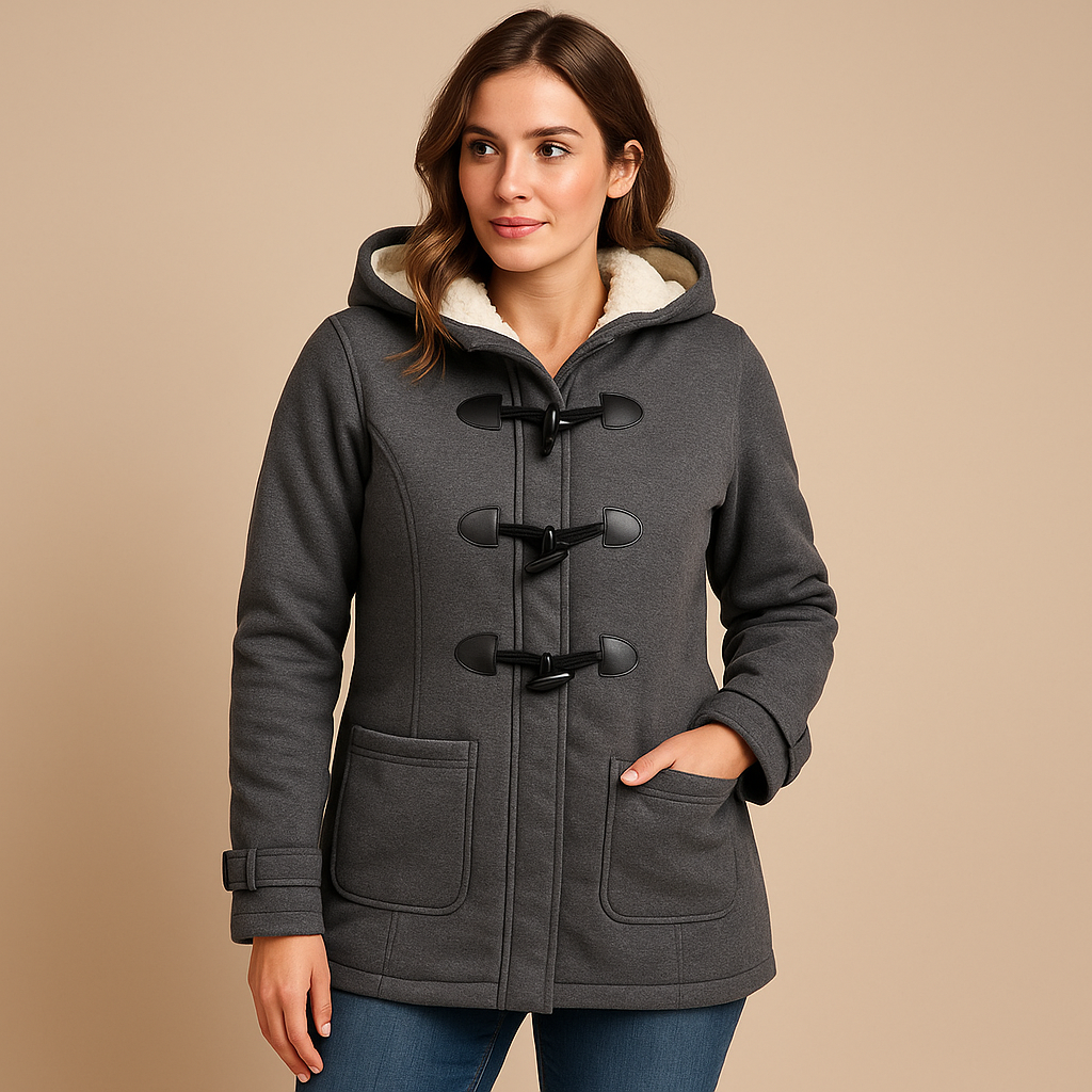 Vivienne - Long Hooded Winter Coat for Women
