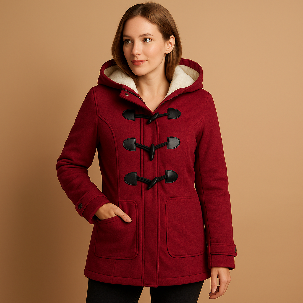 Vivienne - Long Hooded Winter Coat for Women