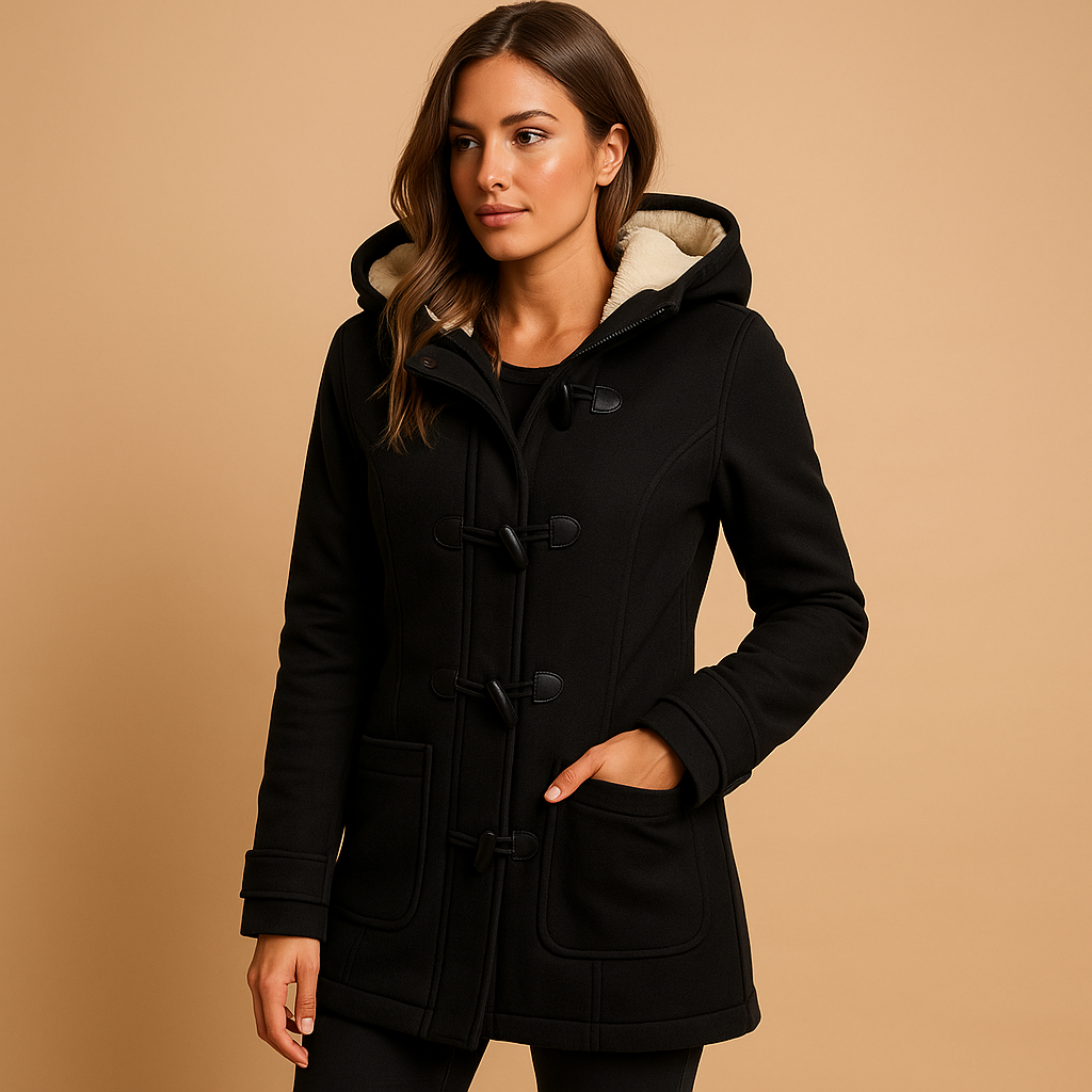Vivienne - Long Hooded Winter Coat for Women