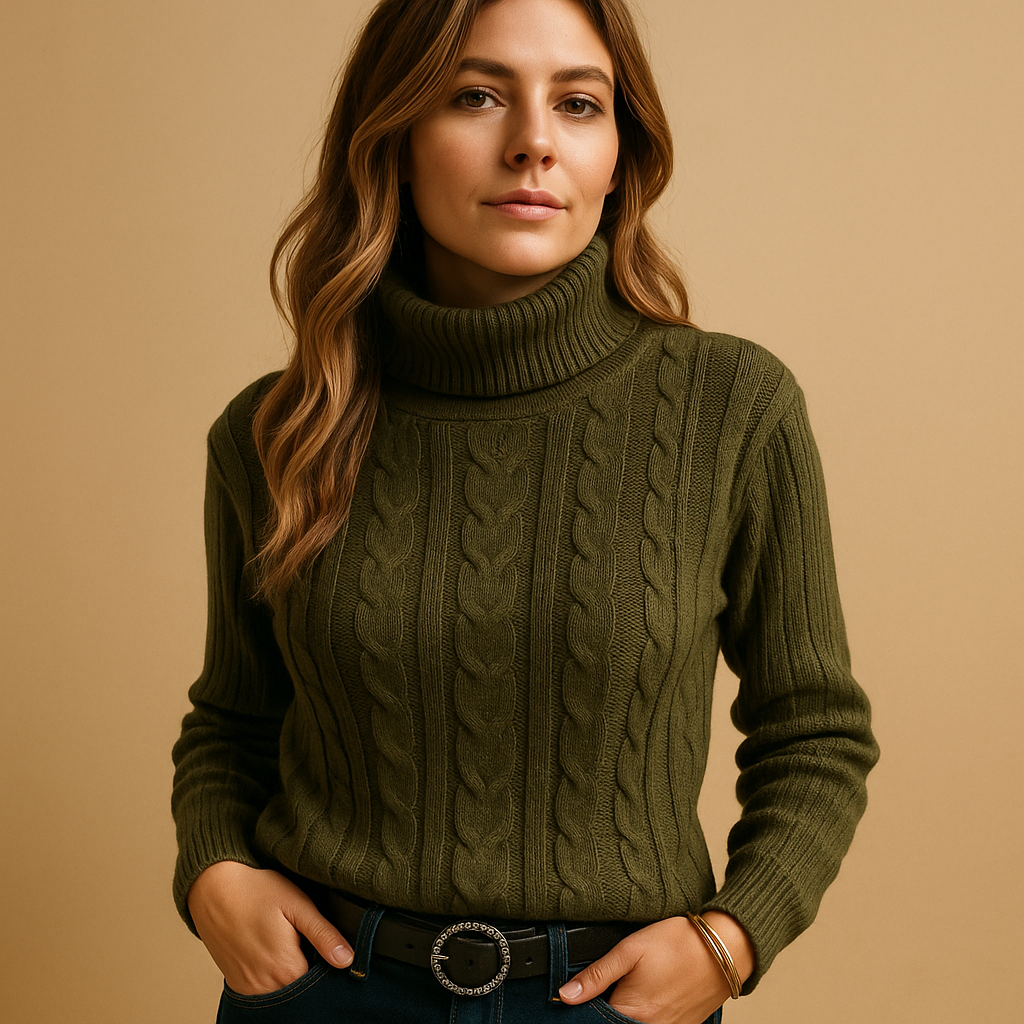 Lotte - Lightweight Turtleneck Sweater for Women