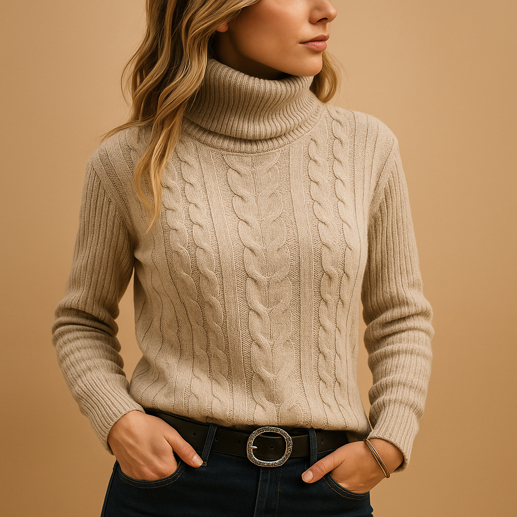 Lotte - Lightweight Turtleneck Sweater for Women