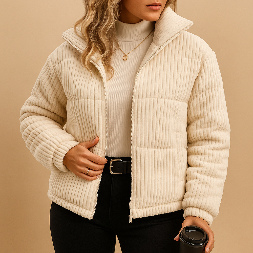 Elisa - Lightweight Tailored Puffer Coat for Women