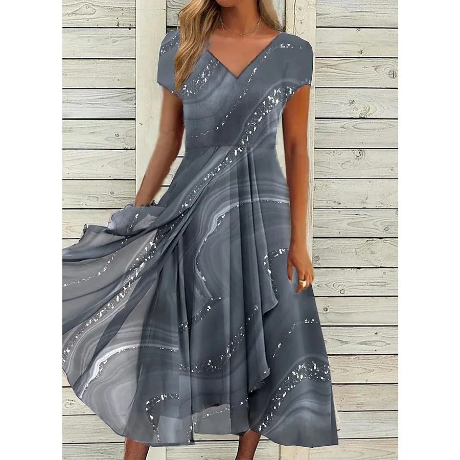 Rosalinde - Robe Midi à Décolleté en V
