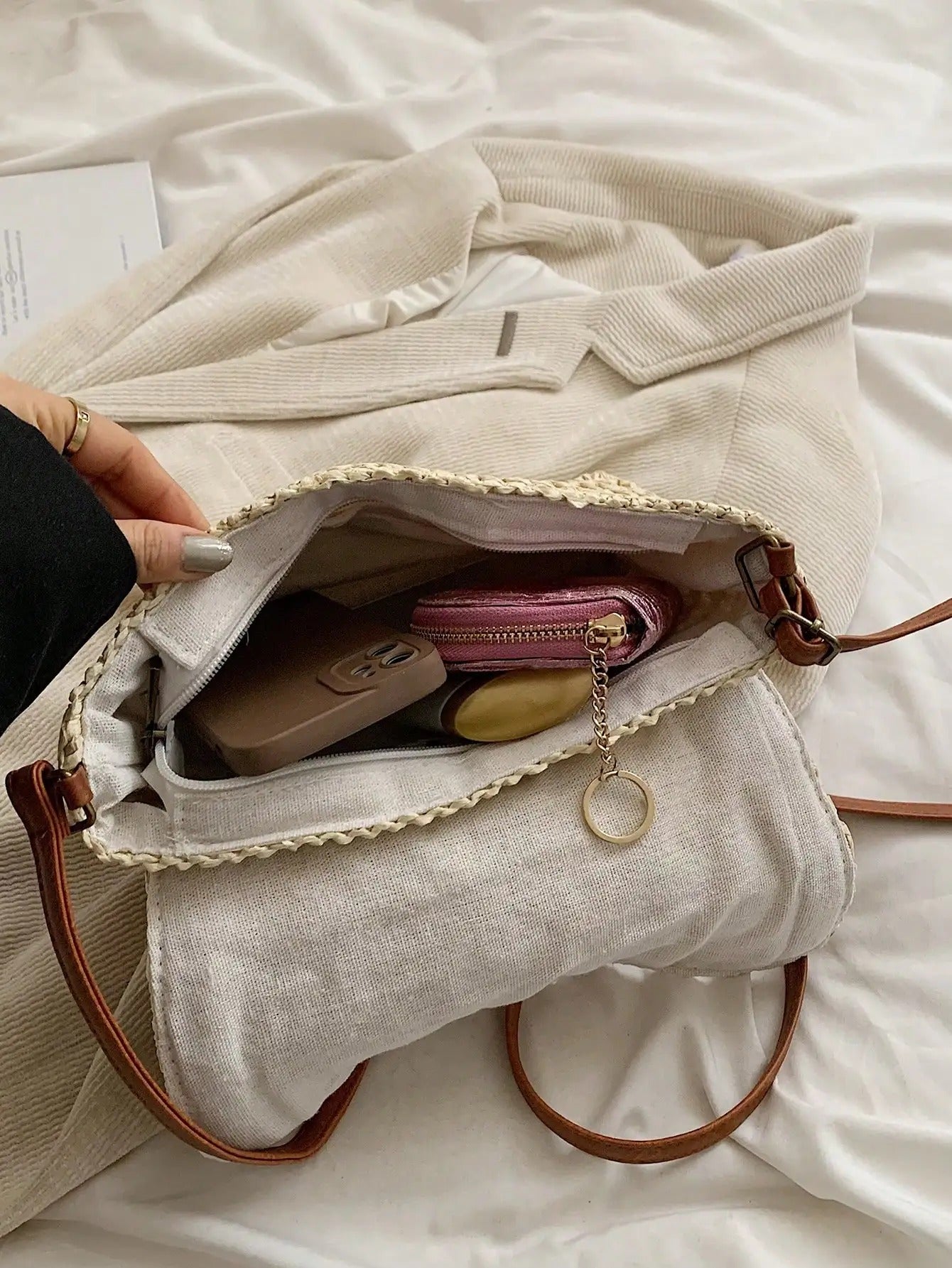 Evelien - Sac Bandoulière en Paille Naturelle – L’Accessoire Estival Incontournable