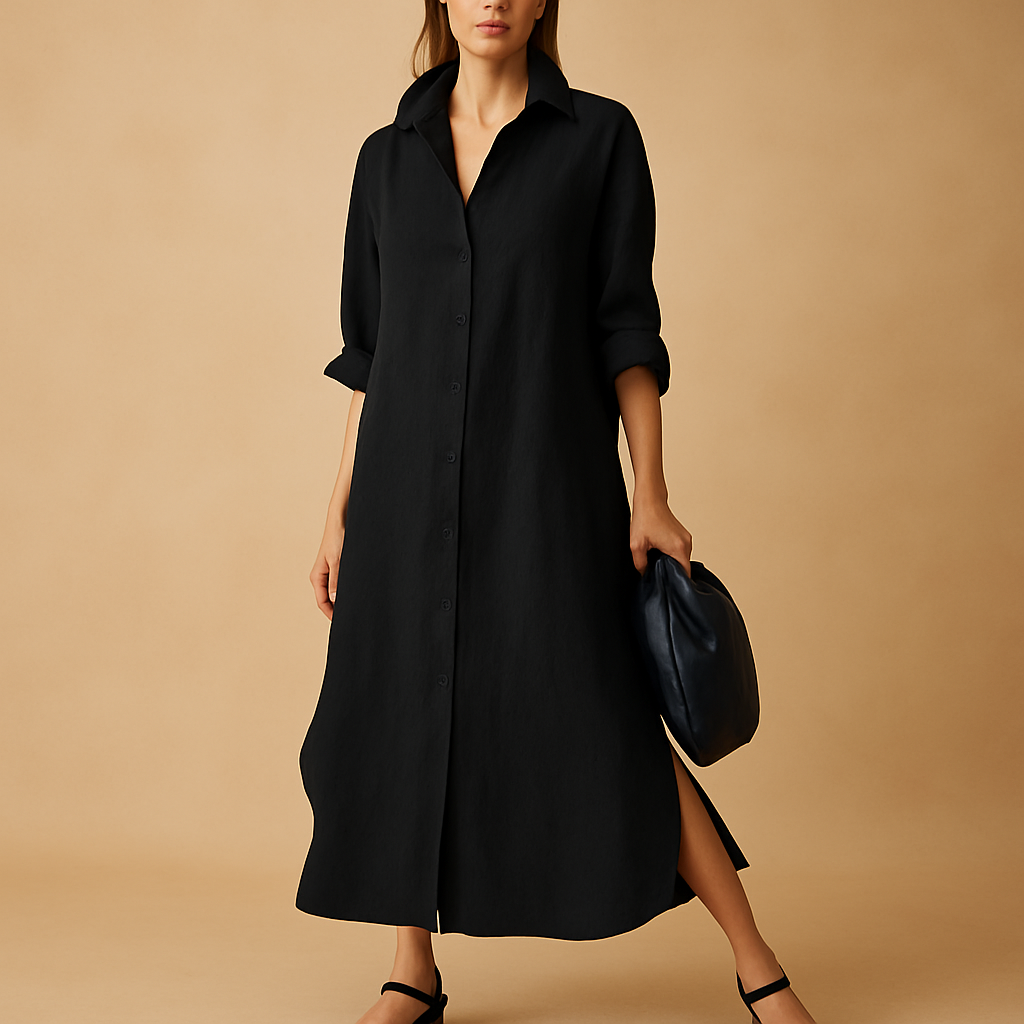 Isabelle - Hemp-Blend Shirt Dress for Women
