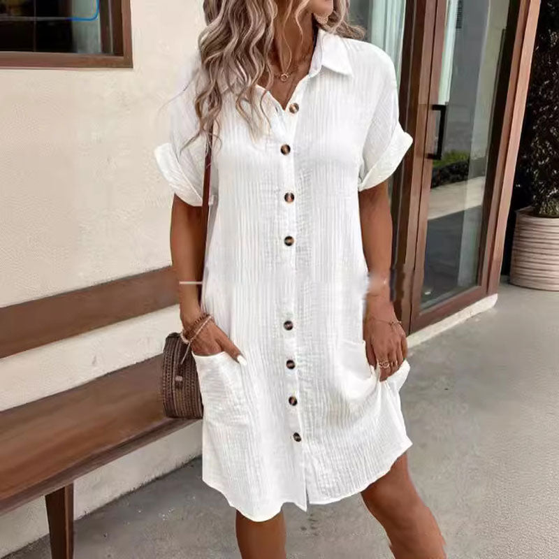Nerina - Robe Chemise Décontractée Boutonnée