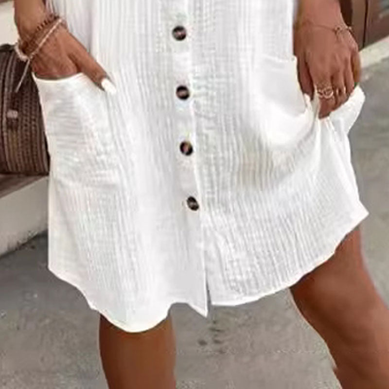 Nerina - Robe Chemise Décontractée Boutonnée